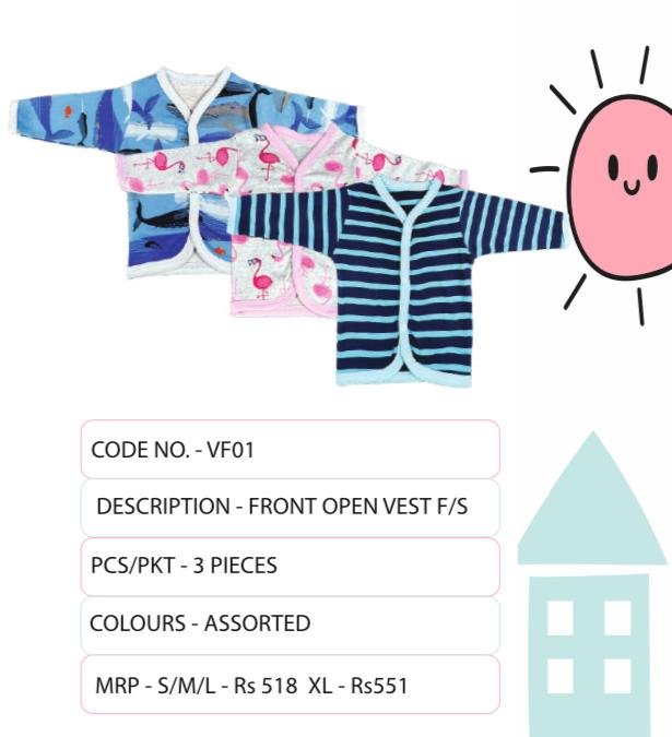 FRONT OPEN VEST 3 PCS