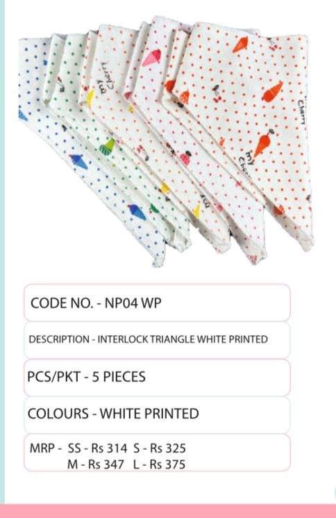 INTERLOCK TRAINGLE WHITE PRINTED
